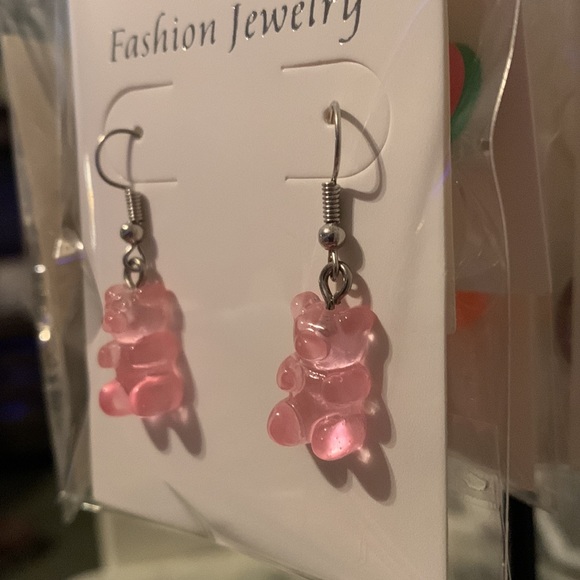 🛍️Pink Gummy Bear Earrings 🛍️3for$13🛍️ - Picture 2 of 3